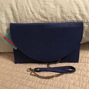 Cobalt blue envelope purse